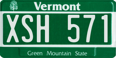 VT license plate XSH571