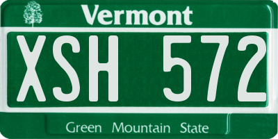 VT license plate XSH572