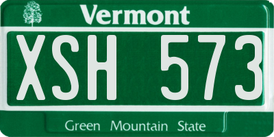 VT license plate XSH573