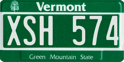 VT license plate XSH574