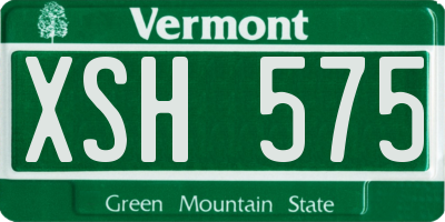 VT license plate XSH575