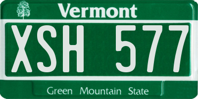 VT license plate XSH577