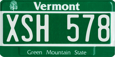 VT license plate XSH578
