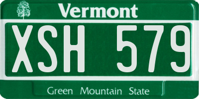 VT license plate XSH579