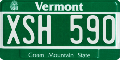VT license plate XSH590