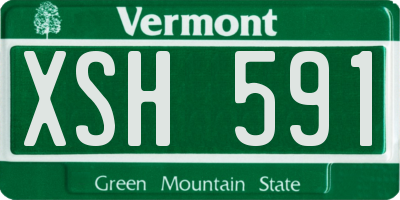 VT license plate XSH591