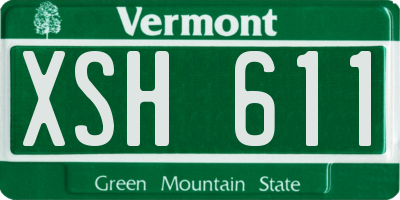 VT license plate XSH611