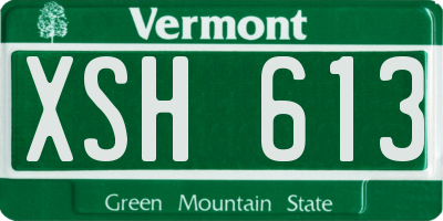 VT license plate XSH613