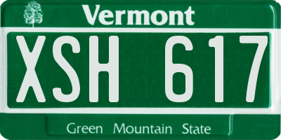 VT license plate XSH617
