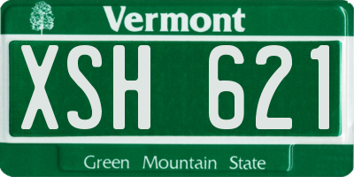VT license plate XSH621