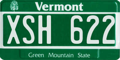 VT license plate XSH622