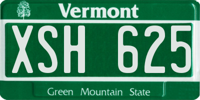 VT license plate XSH625