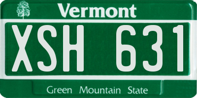 VT license plate XSH631