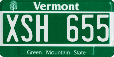 VT license plate XSH655