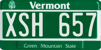 VT license plate XSH657