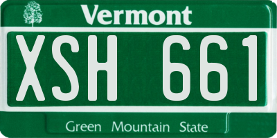 VT license plate XSH661
