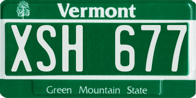 VT license plate XSH677
