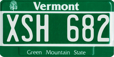 VT license plate XSH682
