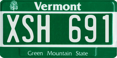 VT license plate XSH691