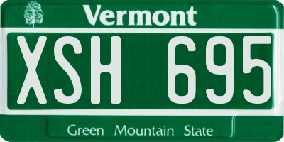 VT license plate XSH695