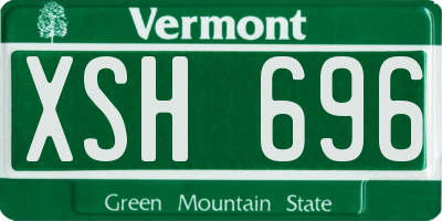 VT license plate XSH696