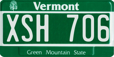 VT license plate XSH706