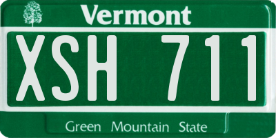 VT license plate XSH711