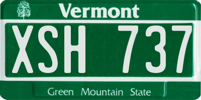 VT license plate XSH737