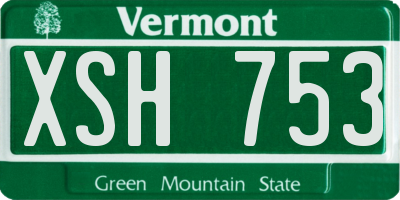 VT license plate XSH753