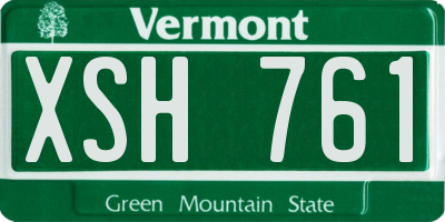 VT license plate XSH761