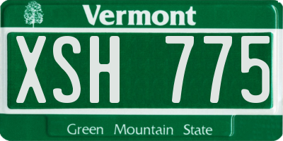 VT license plate XSH775
