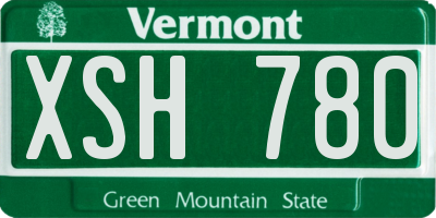 VT license plate XSH780