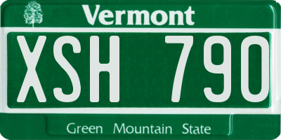 VT license plate XSH790