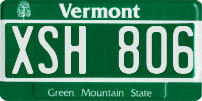 VT license plate XSH806