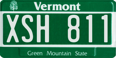 VT license plate XSH811