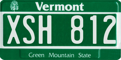 VT license plate XSH812