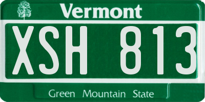 VT license plate XSH813