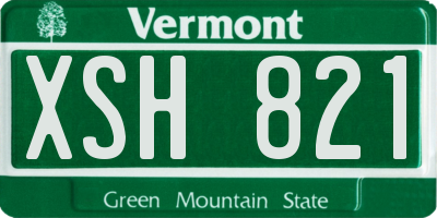 VT license plate XSH821