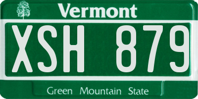 VT license plate XSH879