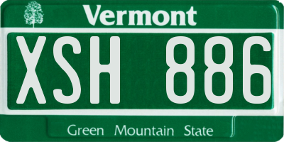 VT license plate XSH886