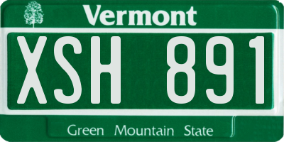 VT license plate XSH891