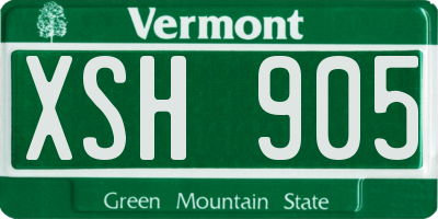 VT license plate XSH905