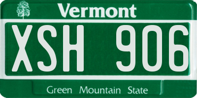 VT license plate XSH906
