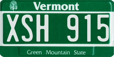 VT license plate XSH915