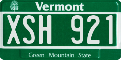 VT license plate XSH921