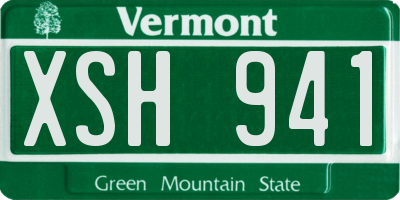 VT license plate XSH941