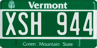 VT license plate XSH944