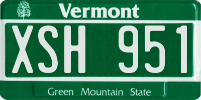 VT license plate XSH951