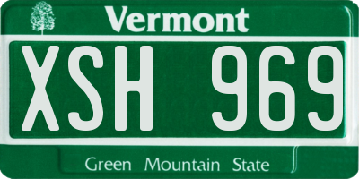 VT license plate XSH969