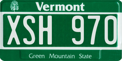 VT license plate XSH970
